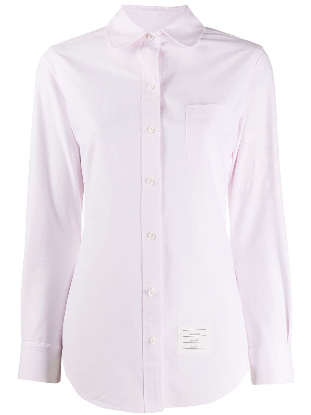 Thom Browne 4-Bar round collar Oxford shirt - Pink von Thom Browne