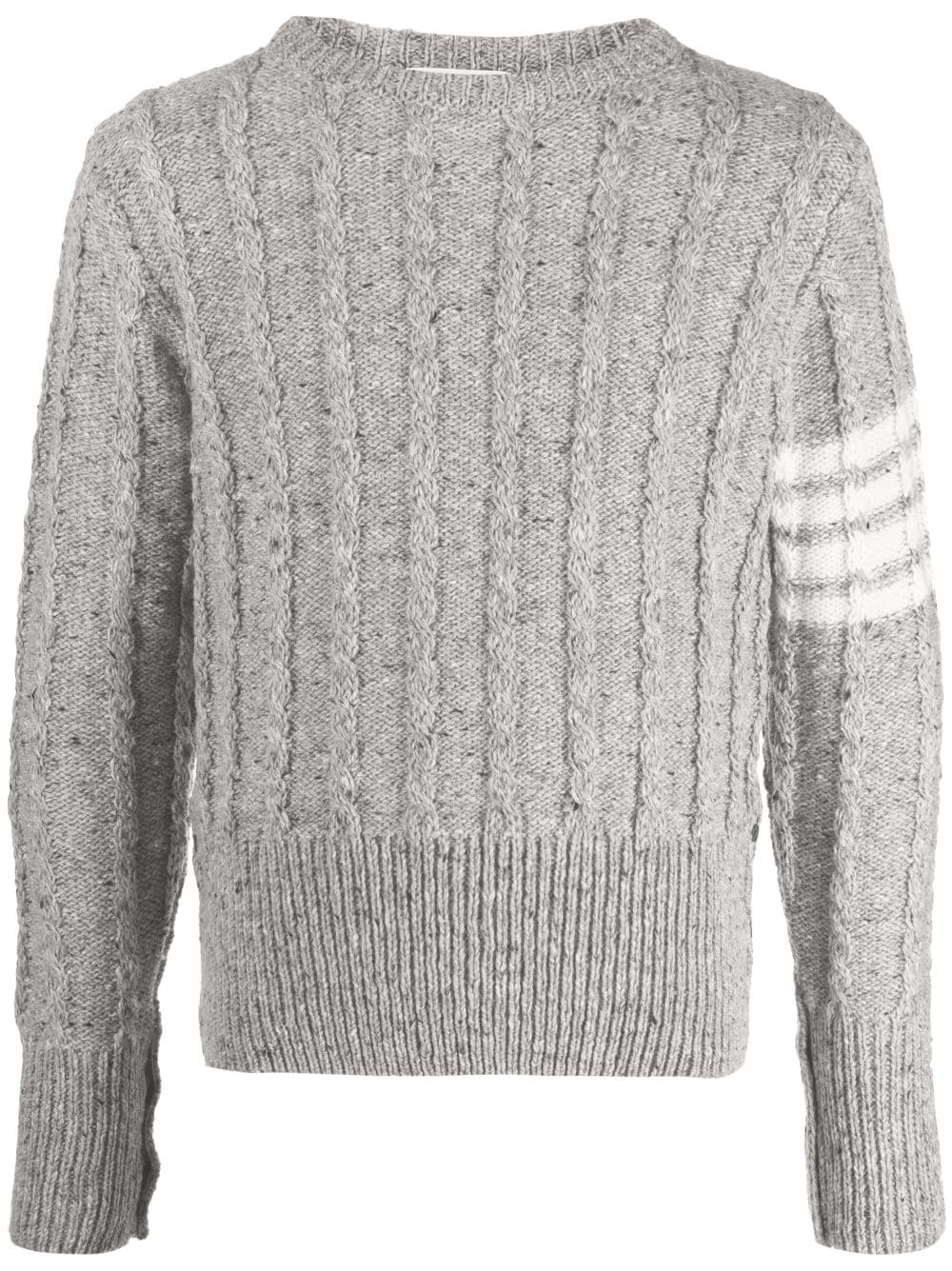 Thom Browne 4-Bar stripe cable-knit jumper - Grey von Thom Browne