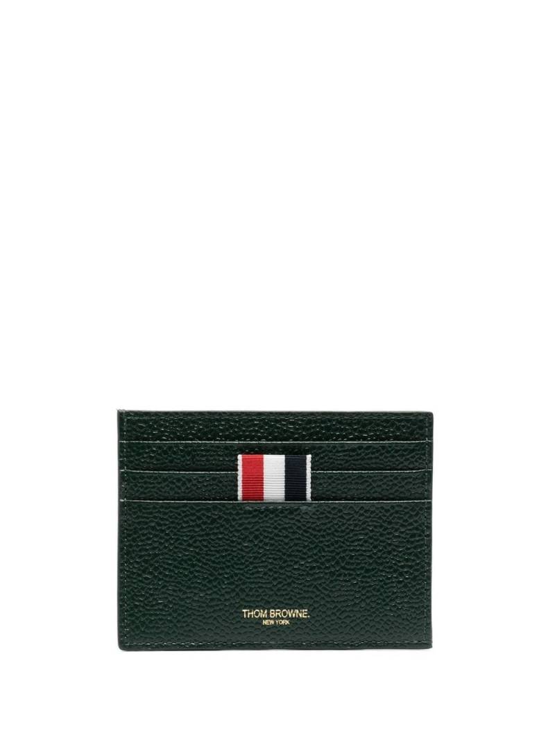 Thom Browne 4-Bar stripe card holder - Green von Thom Browne