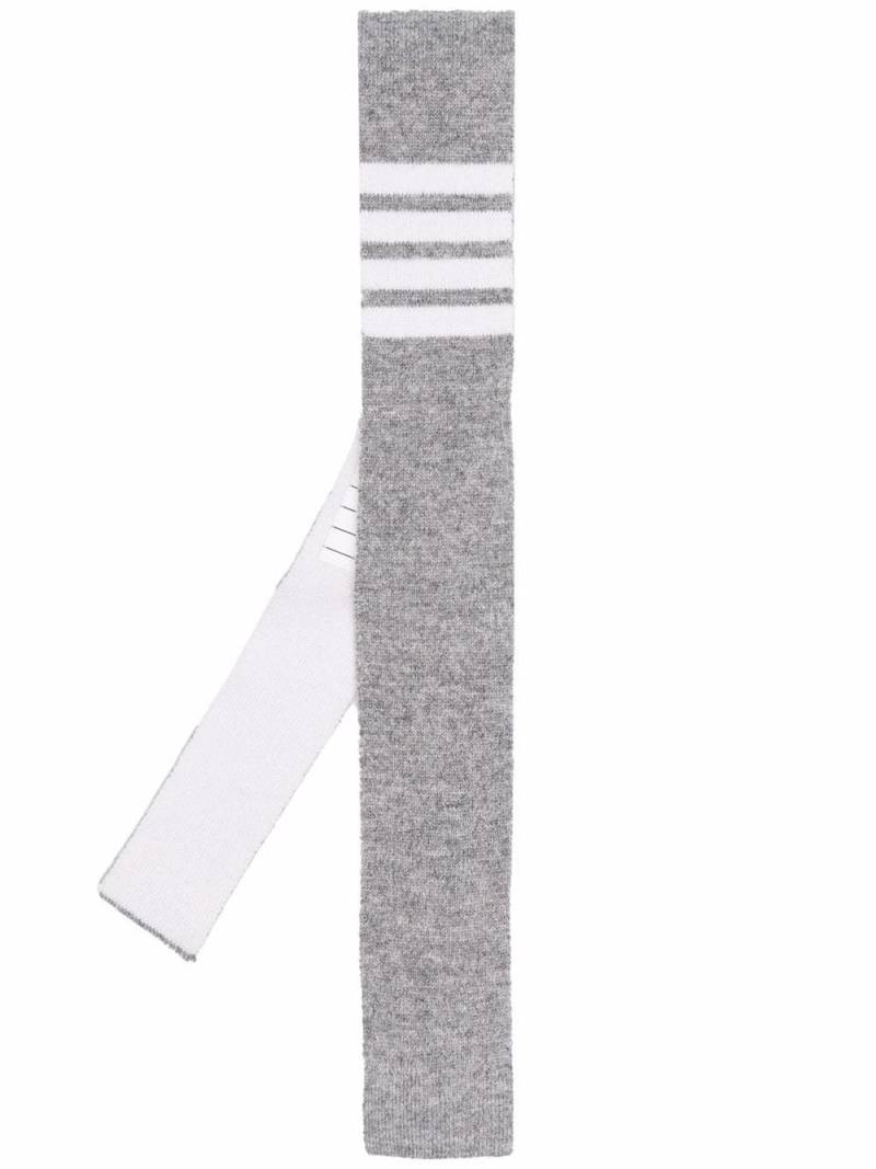 Thom Browne 4-Bar stripe cashmere tie - Grey von Thom Browne