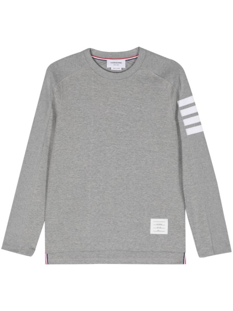 Thom Browne 4-Bar stripe cotton sweatshirt - Grey von Thom Browne