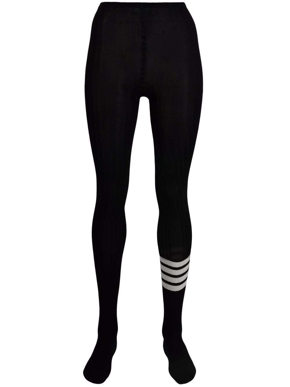 Thom Browne 4-Bar stripe tights - Black von Thom Browne