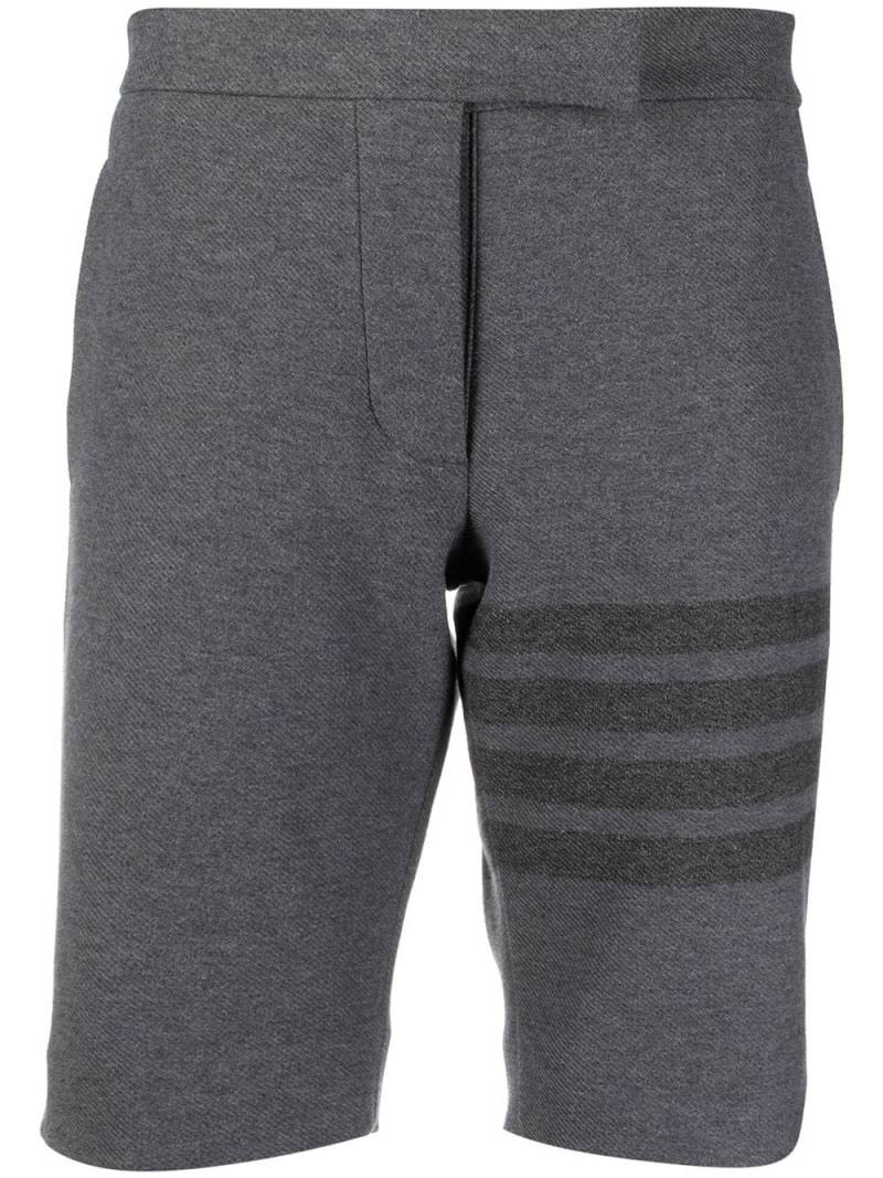 Thom Browne 4-Bar stripe twill shorts - Grey von Thom Browne