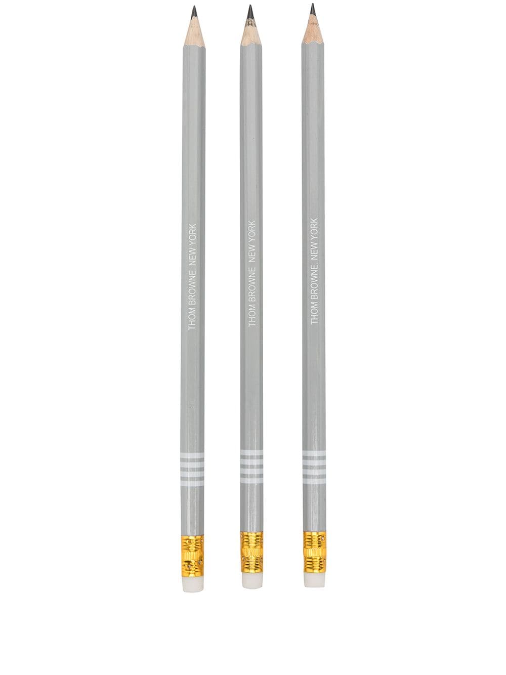 Thom Browne 4-Bar wood pencil set - Silver von Thom Browne