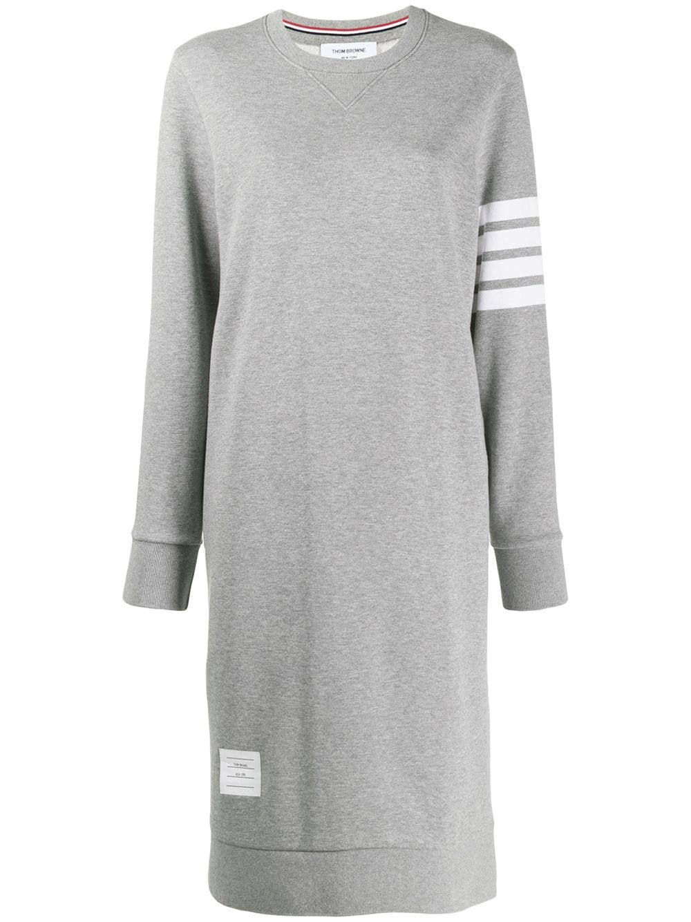 Thom Browne 4-Bar loopback sweatshirt dress - Grey von Thom Browne