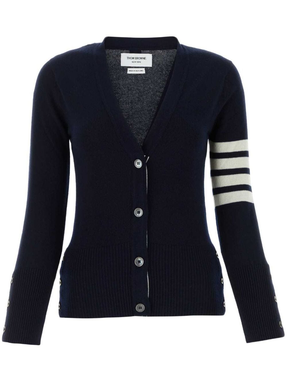 Thom Browne 4-bar stripe cashmere cardigan - Blue von Thom Browne