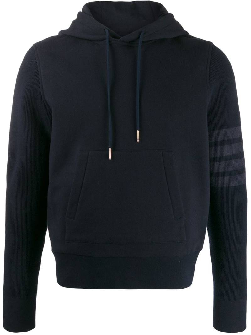 Thom Browne 4-Bar loopback hoodie - Blue von Thom Browne