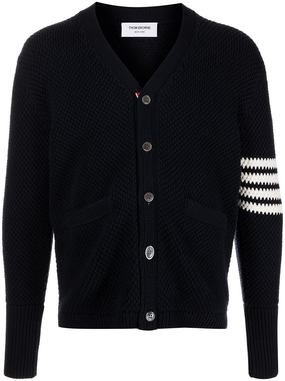 Thom Browne 4-bar stripe wool cardigan - Blue von Thom Browne