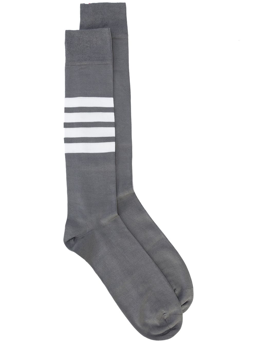 Thom Browne 4-bar striped socks - Grey von Thom Browne