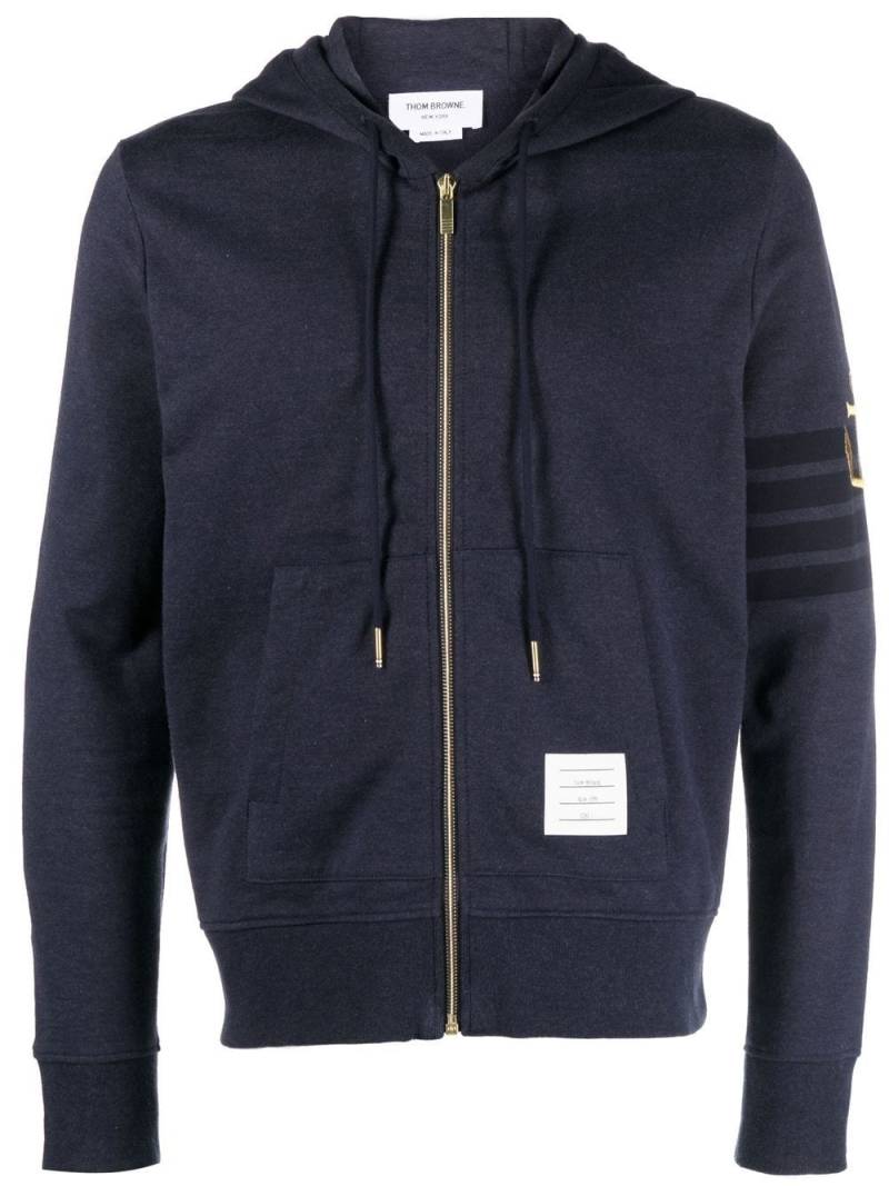 Thom Browne Anchor zip-up hoodie - Blue von Thom Browne