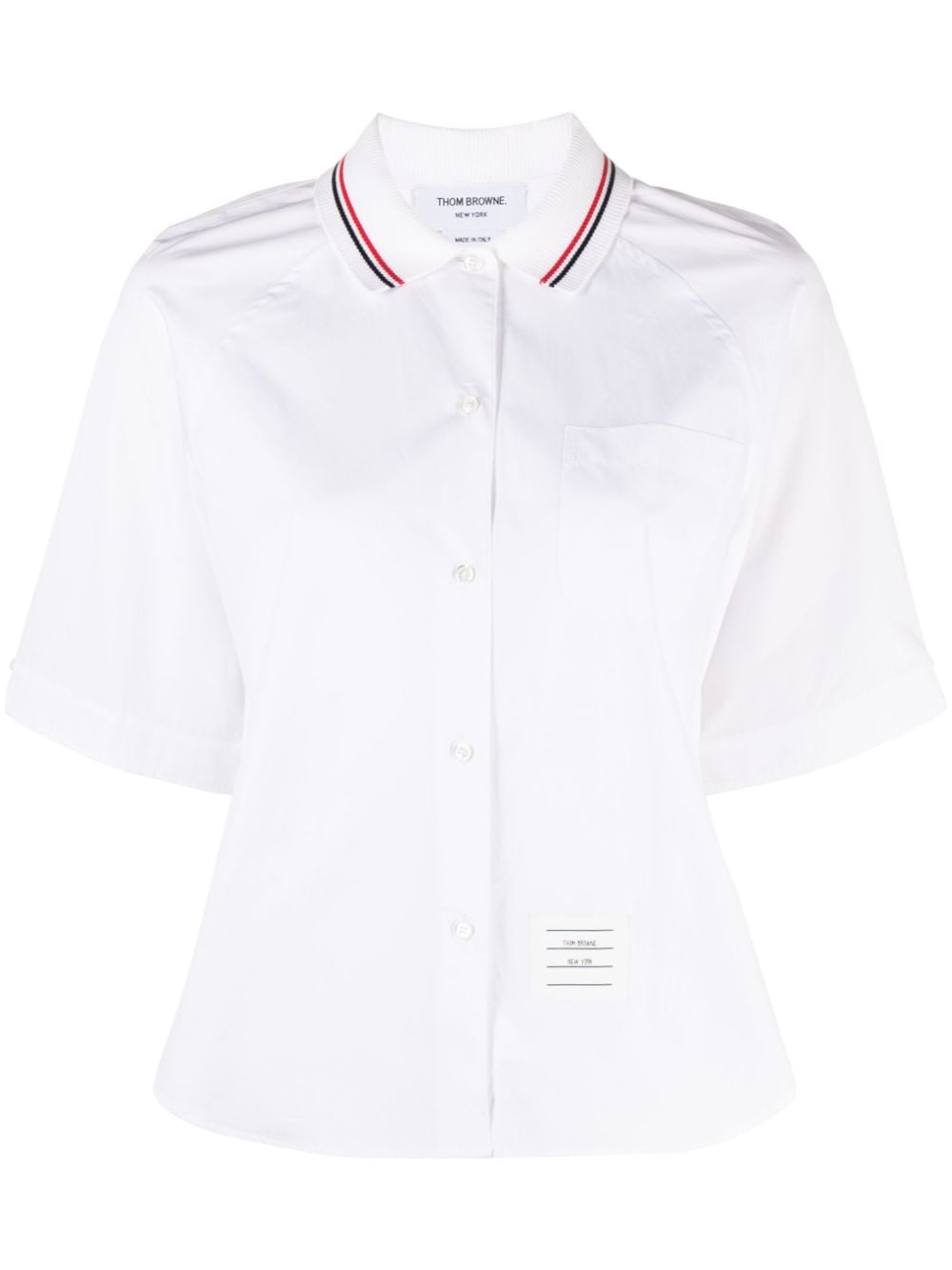 Thom Browne Box pleat cotton shirt - White von Thom Browne