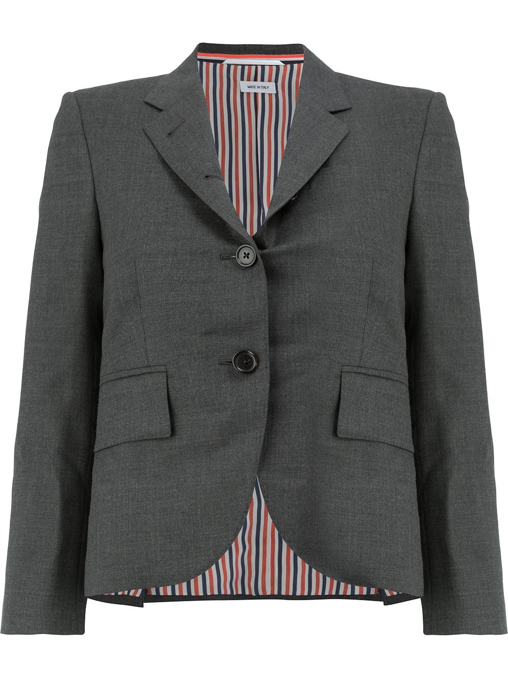 Thom Browne notched-lapel single-breasted blazer - Grey von Thom Browne