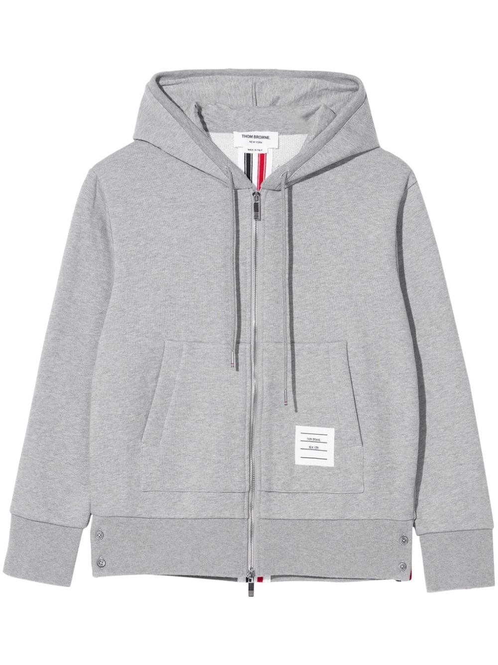 Thom Browne Center-Back Stripe Zip-Up Hoodie - Grey von Thom Browne