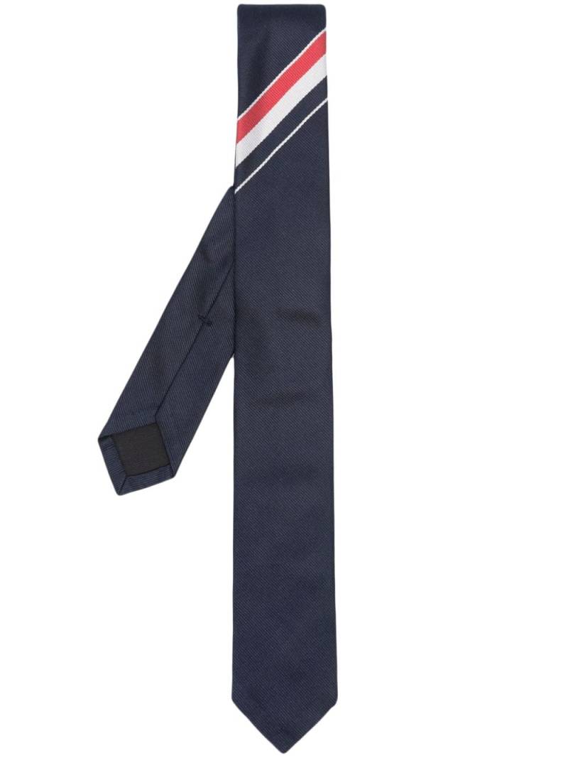 Thom Browne Engineered Stripe silk tie - Blue von Thom Browne