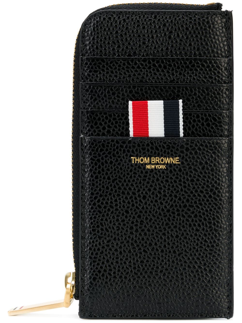 Thom Browne half-zip leather wallet - Black von Thom Browne