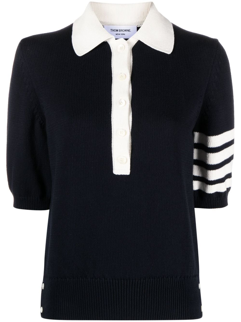 Thom Browne Hector 4-Bar stripe polo shirt - Blue von Thom Browne