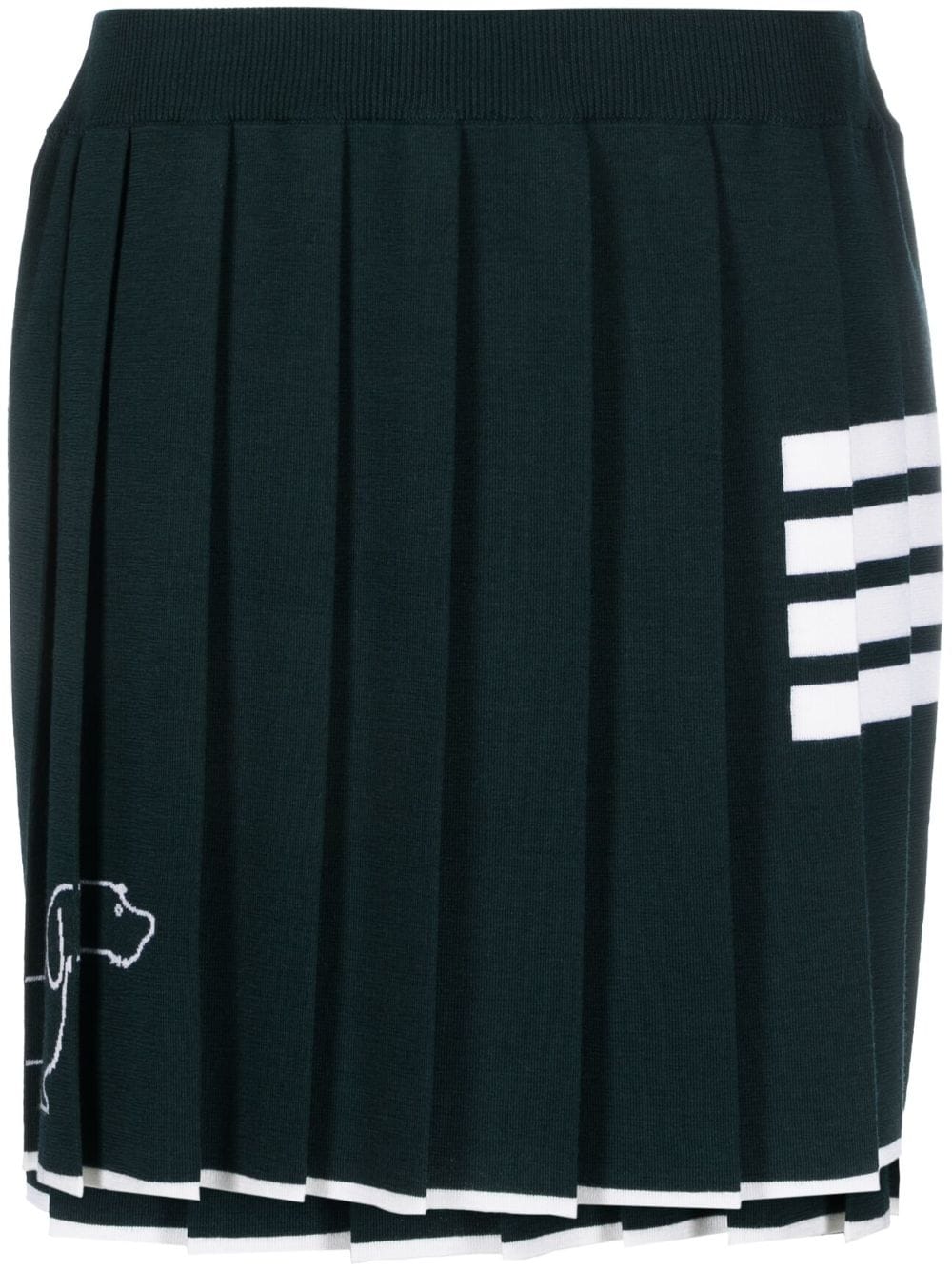 Thom Browne Hector Icon pleated mini skirt - Green von Thom Browne