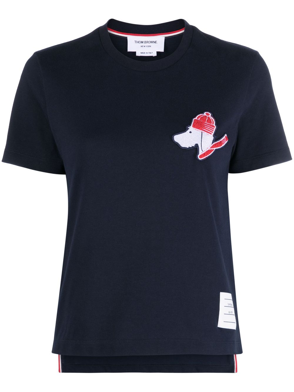 Thom Browne Hector-patch short-sleeve T-shirt - Blue von Thom Browne