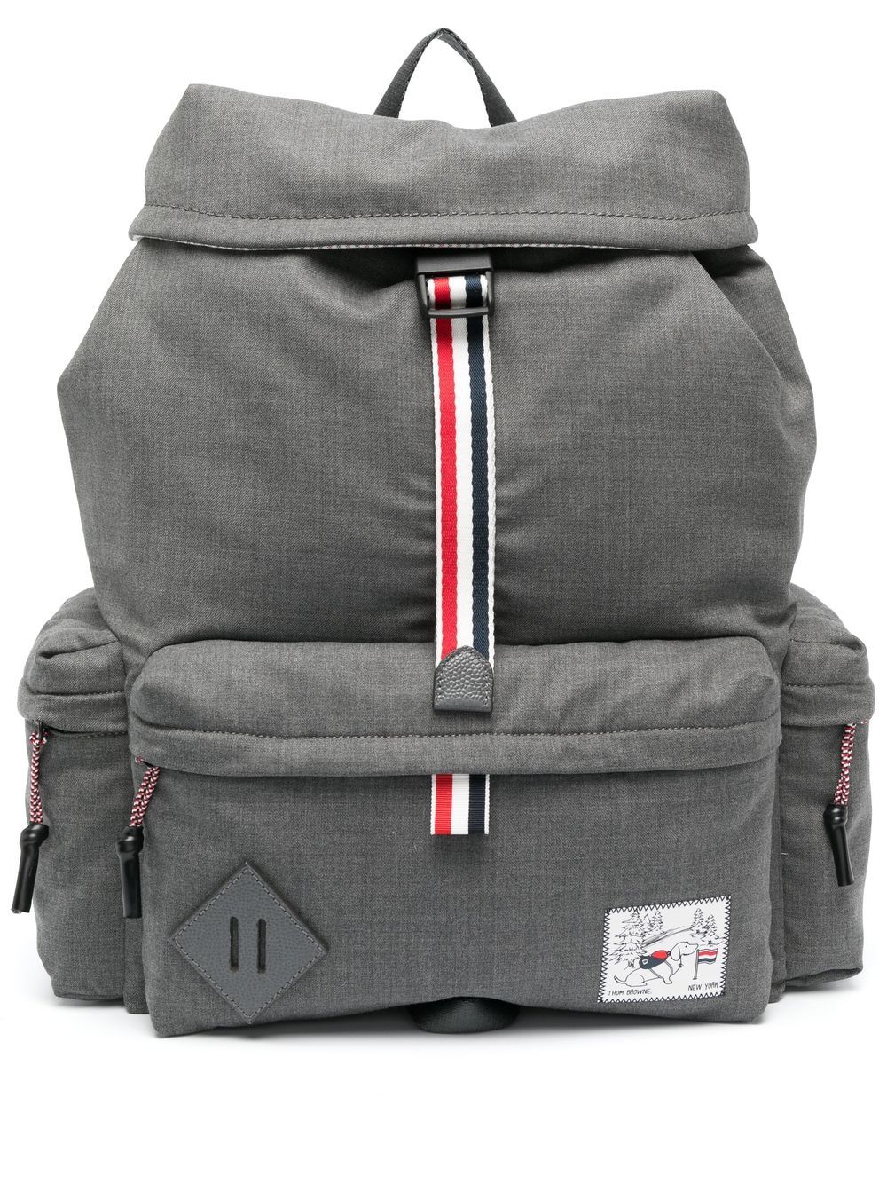 Thom Browne Hiking squared backpack - Grey von Thom Browne
