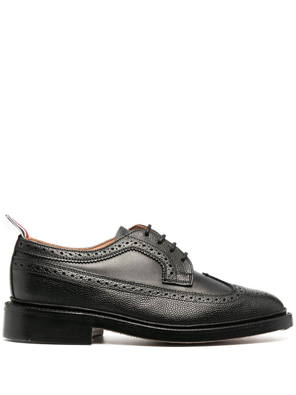 Thom Browne Longwing pebbled brogues - Black von Thom Browne