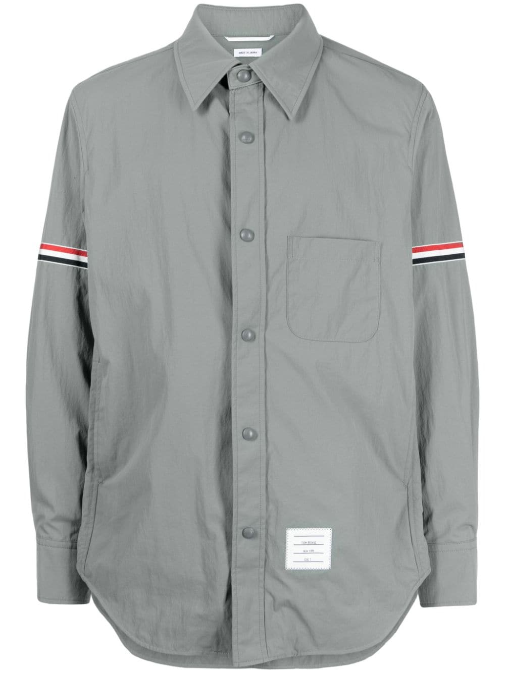 Thom Browne RWB armband piqué shirt jacket - Grey von Thom Browne