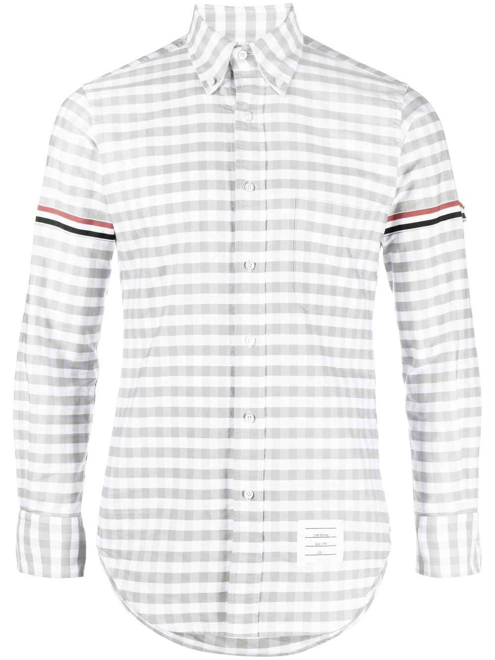 Thom Browne RWB gingham Oxford shirt - Grey von Thom Browne