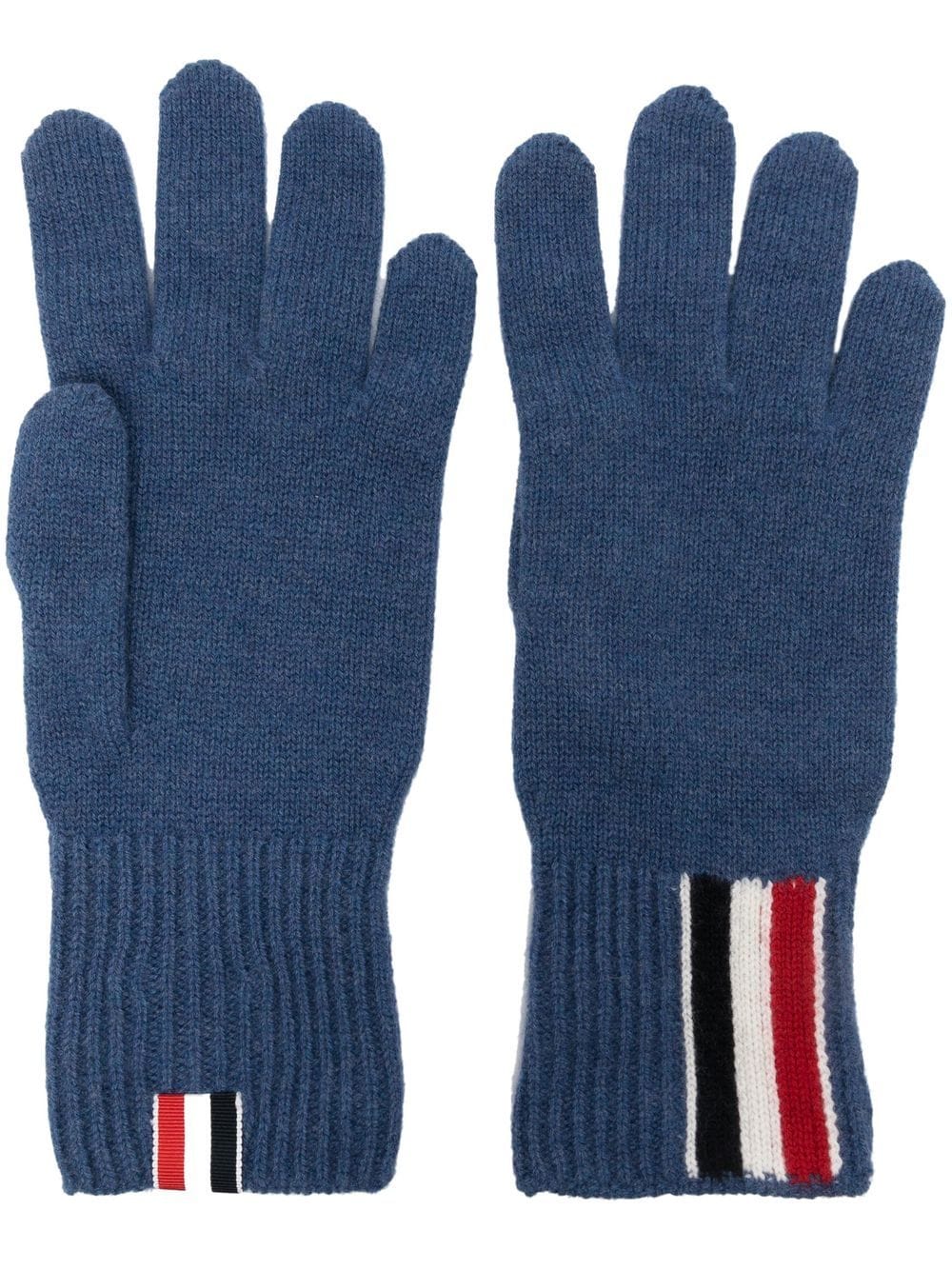 Thom Browne RWB intarsia stripe gloves - Blue von Thom Browne