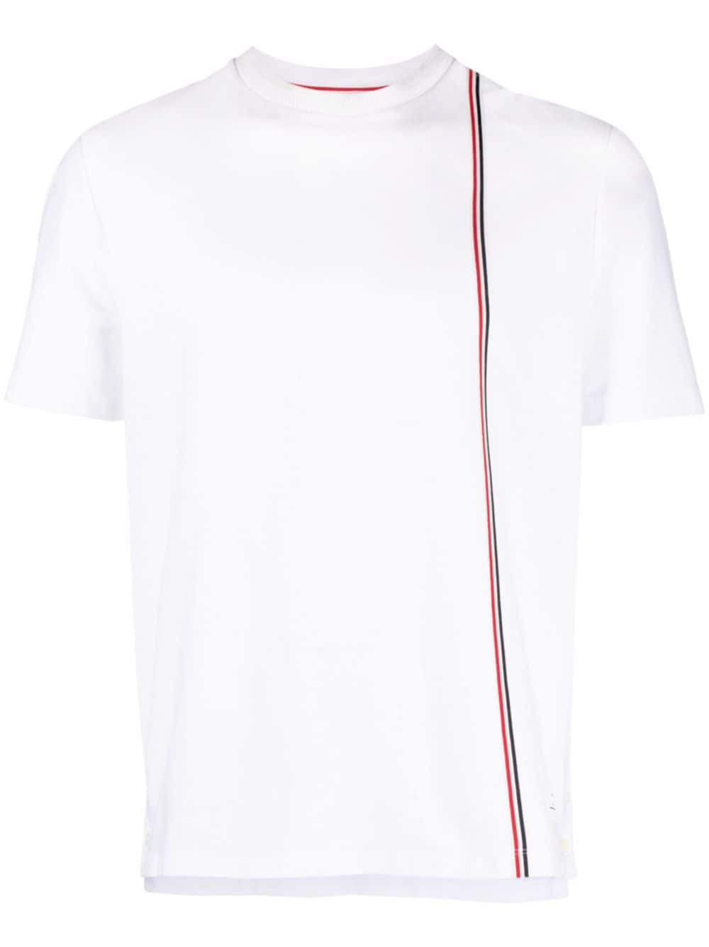 Thom Browne RWB stripe cotton T-shirt - White von Thom Browne