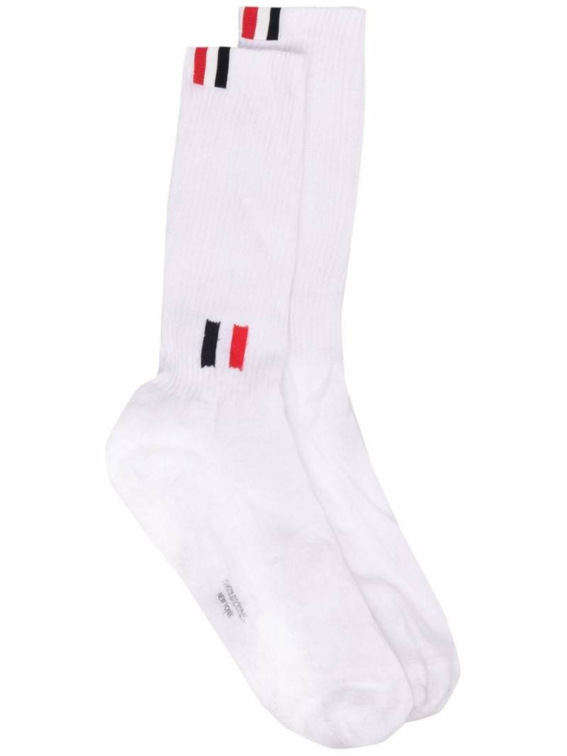 Thom Browne RWB-stripe cotton-blend socks - White von Thom Browne