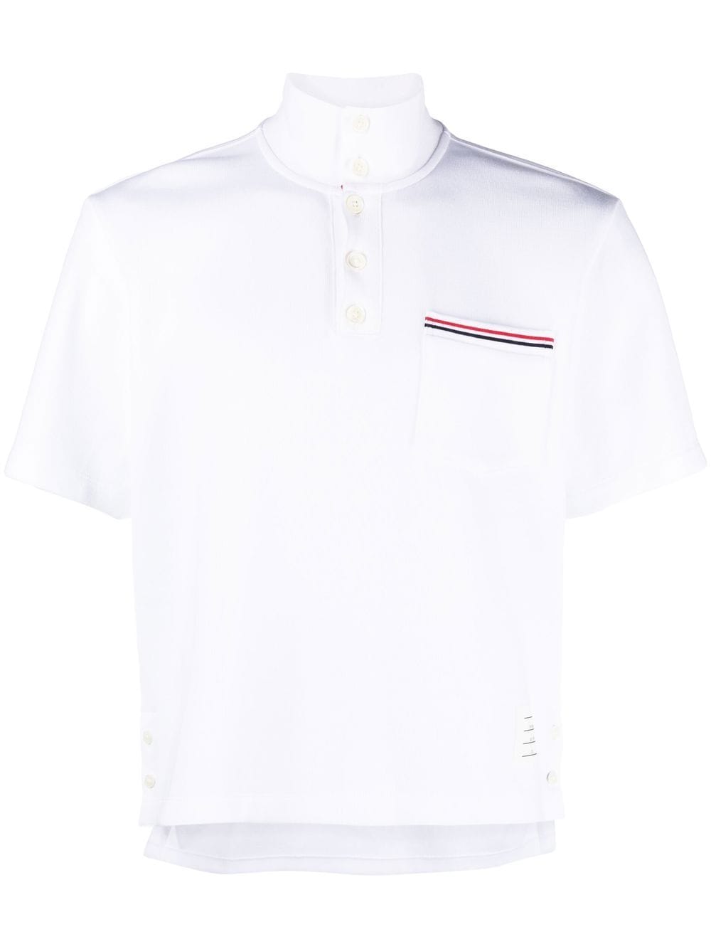 Thom Browne RWB-stripe cotton polo shirt - White von Thom Browne