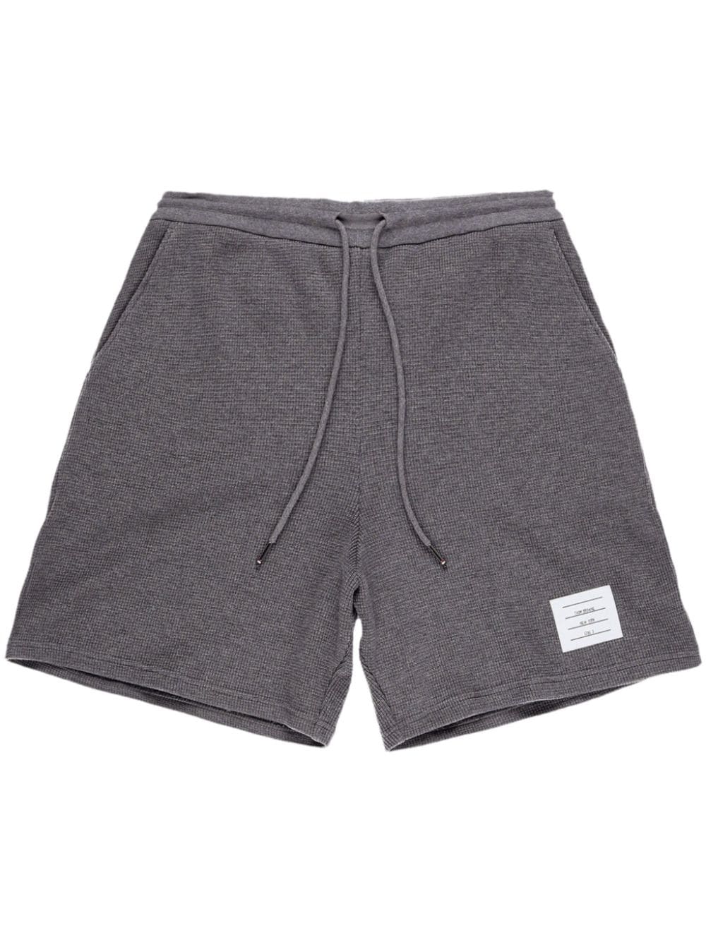 Thom Browne RWB-stripe cotton shorts - Grey von Thom Browne