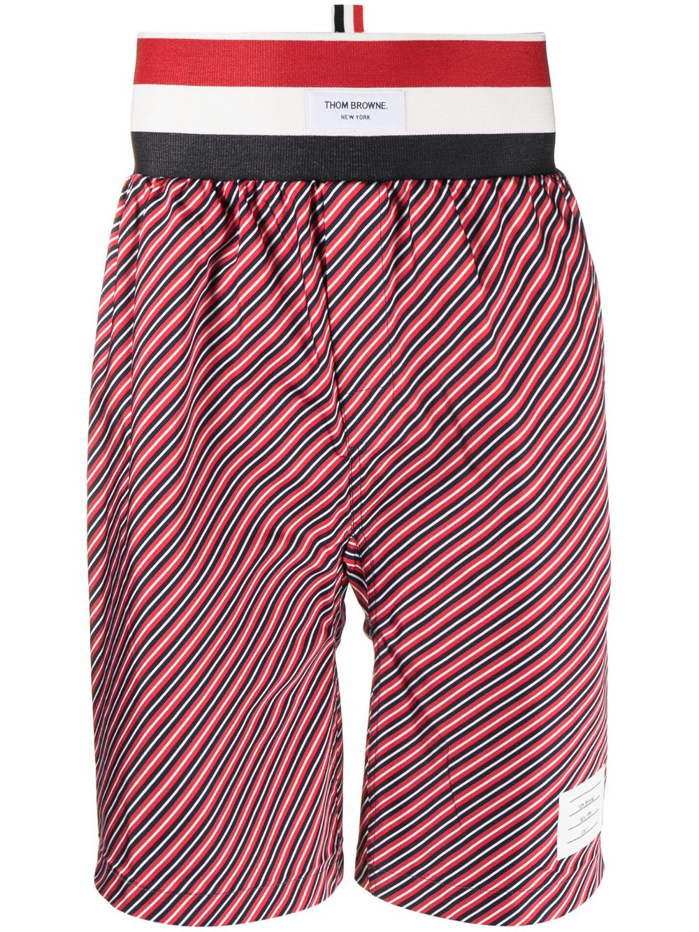 Thom Browne RWB-stripe cotton shorts - Red von Thom Browne