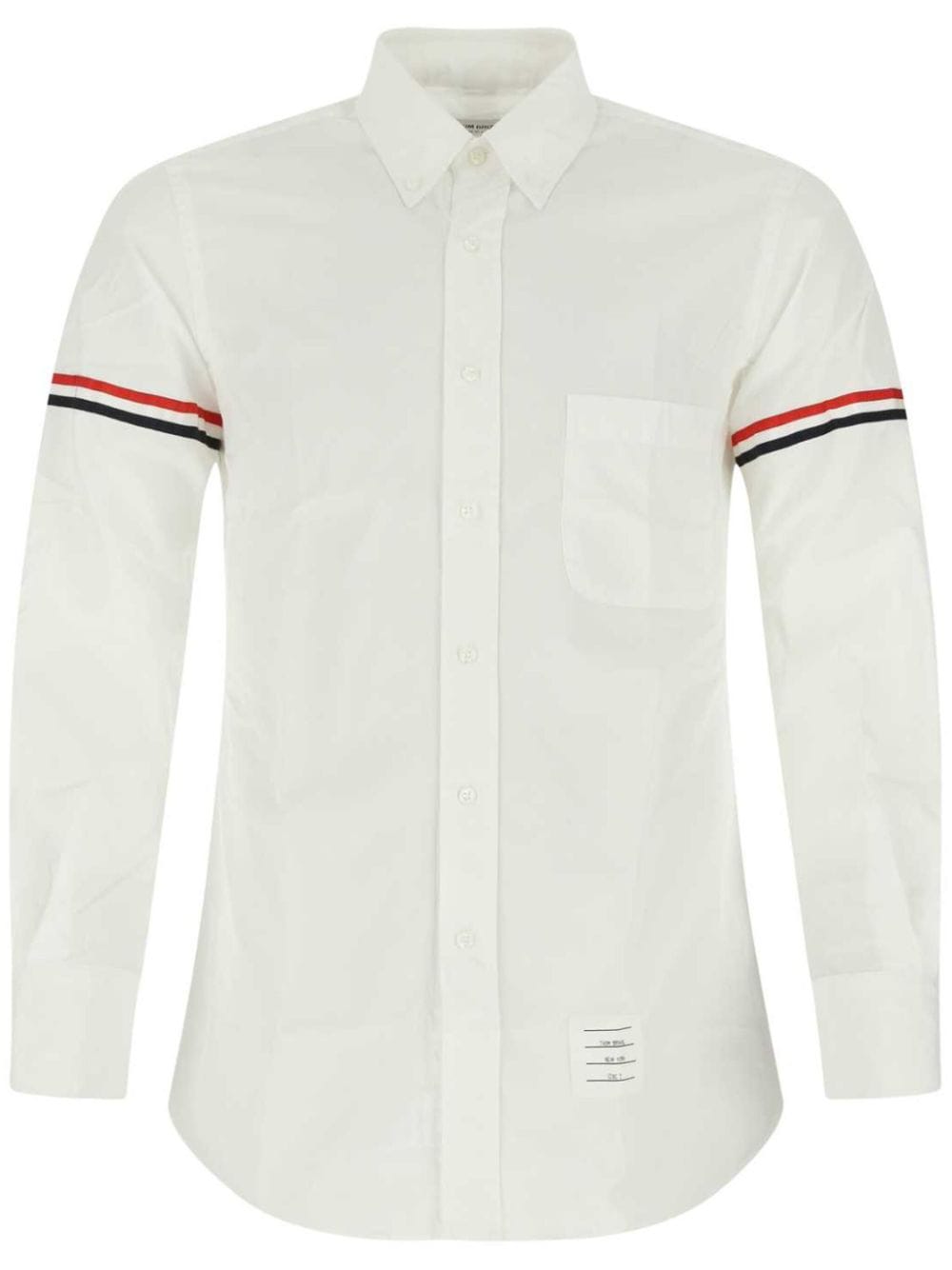 Thom Browne RWB stripe detail sleeve shirt - White von Thom Browne