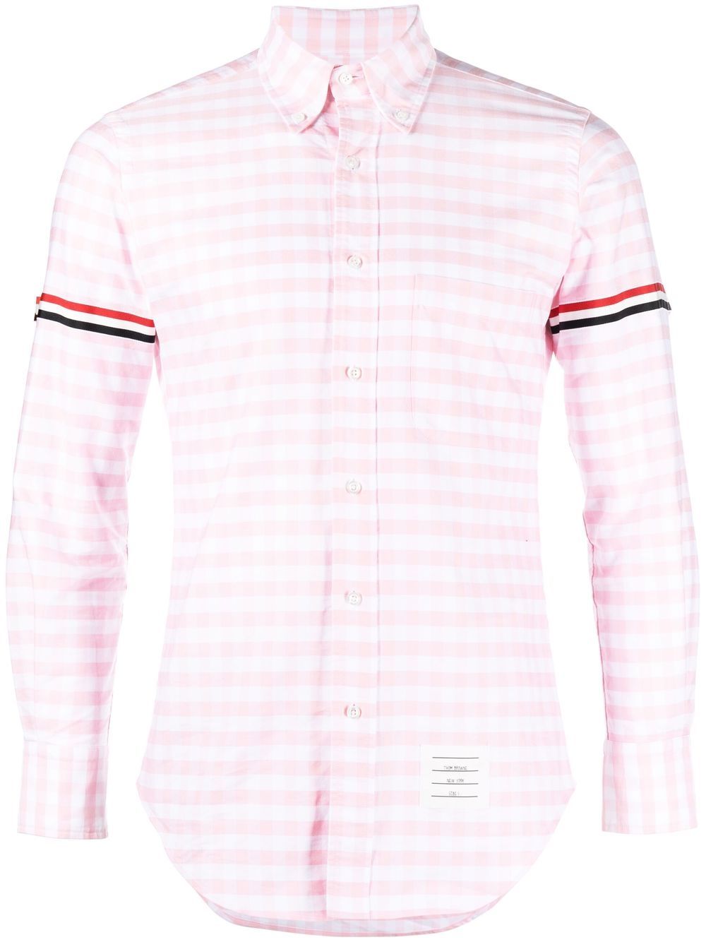 Thom Browne RWB-stripe gingham shirt - Pink von Thom Browne