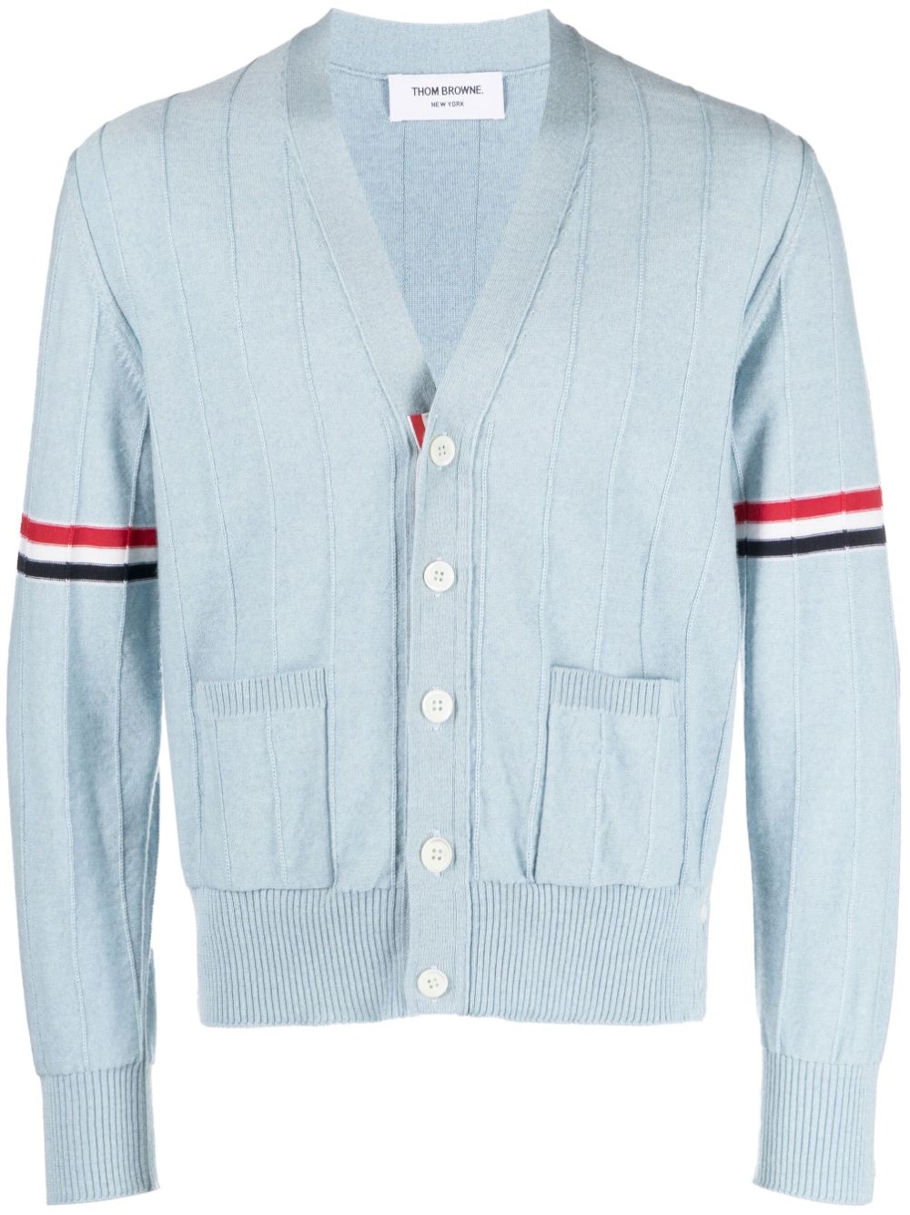 Thom Browne RWB-stripe virgin-wool cardigan - Blue von Thom Browne