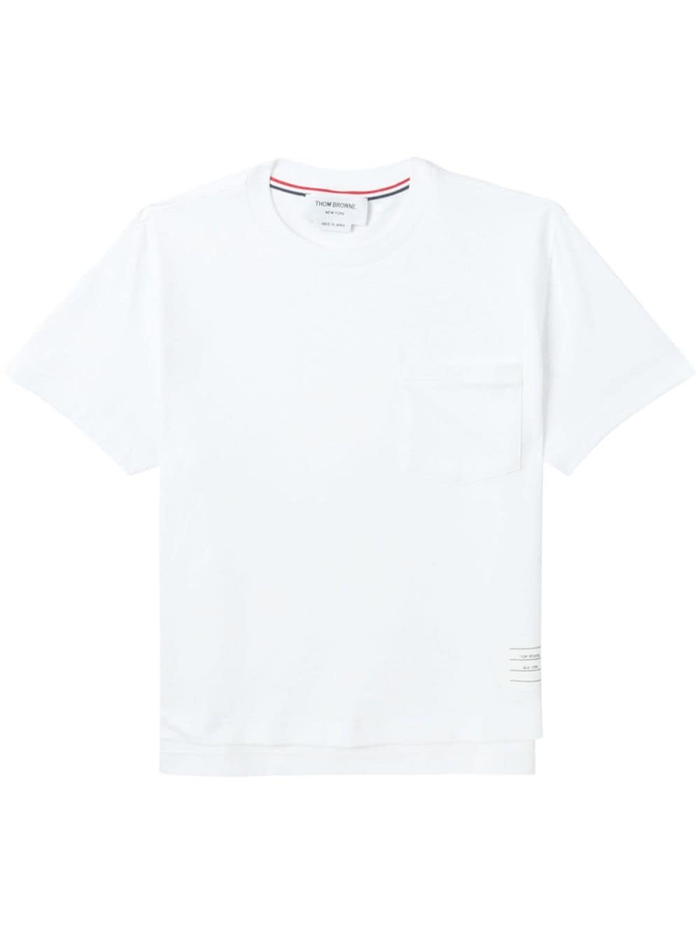 Thom Browne RWB tab cotton T-shirt - White von Thom Browne