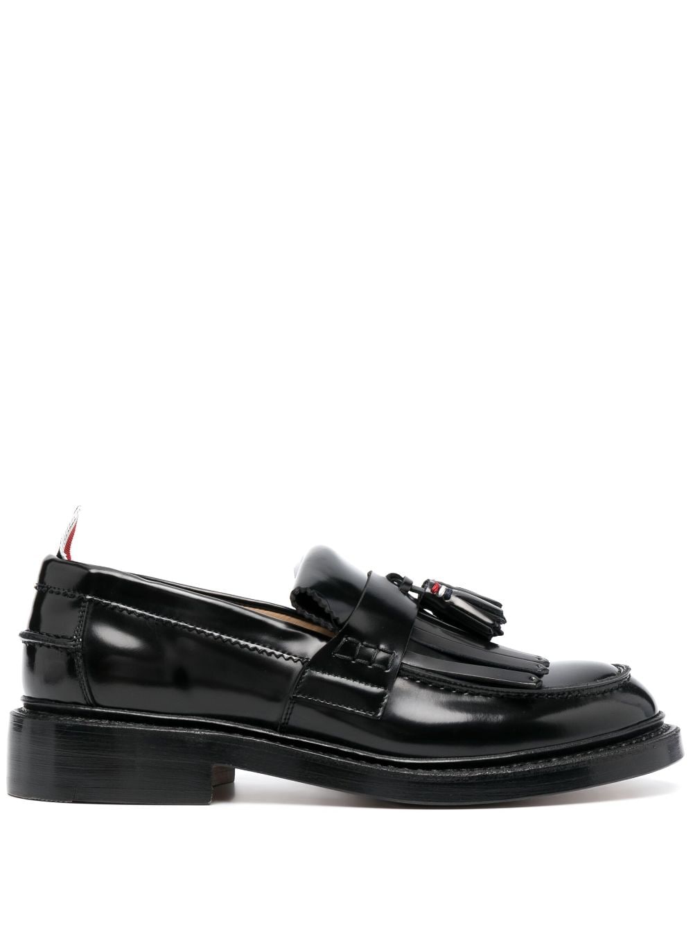 Thom Browne RWB-tab leather loafers - Black von Thom Browne