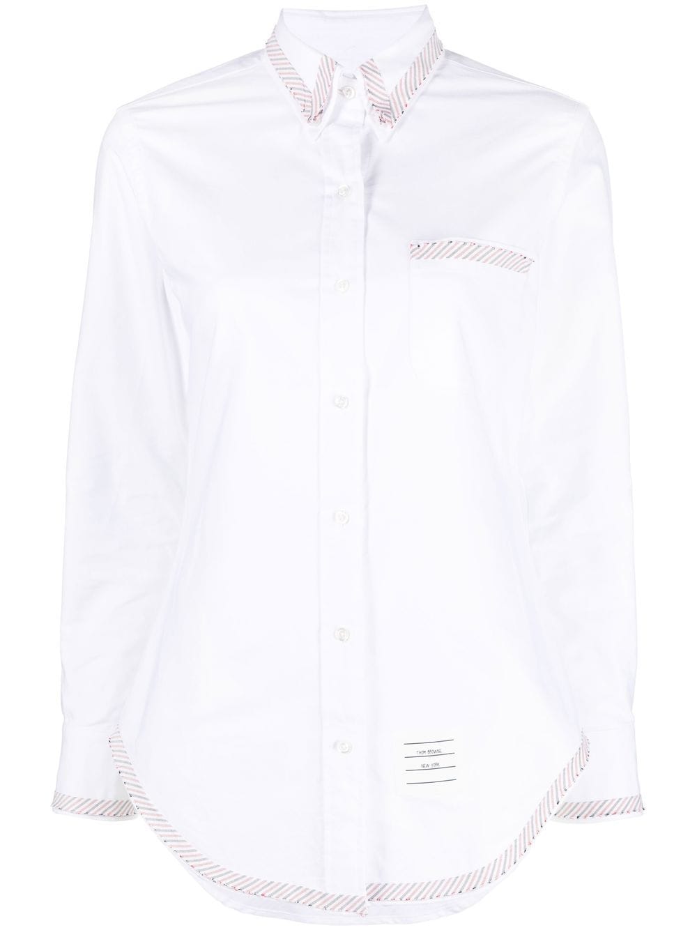 Thom Browne RWB trim Oxford shirt - White von Thom Browne