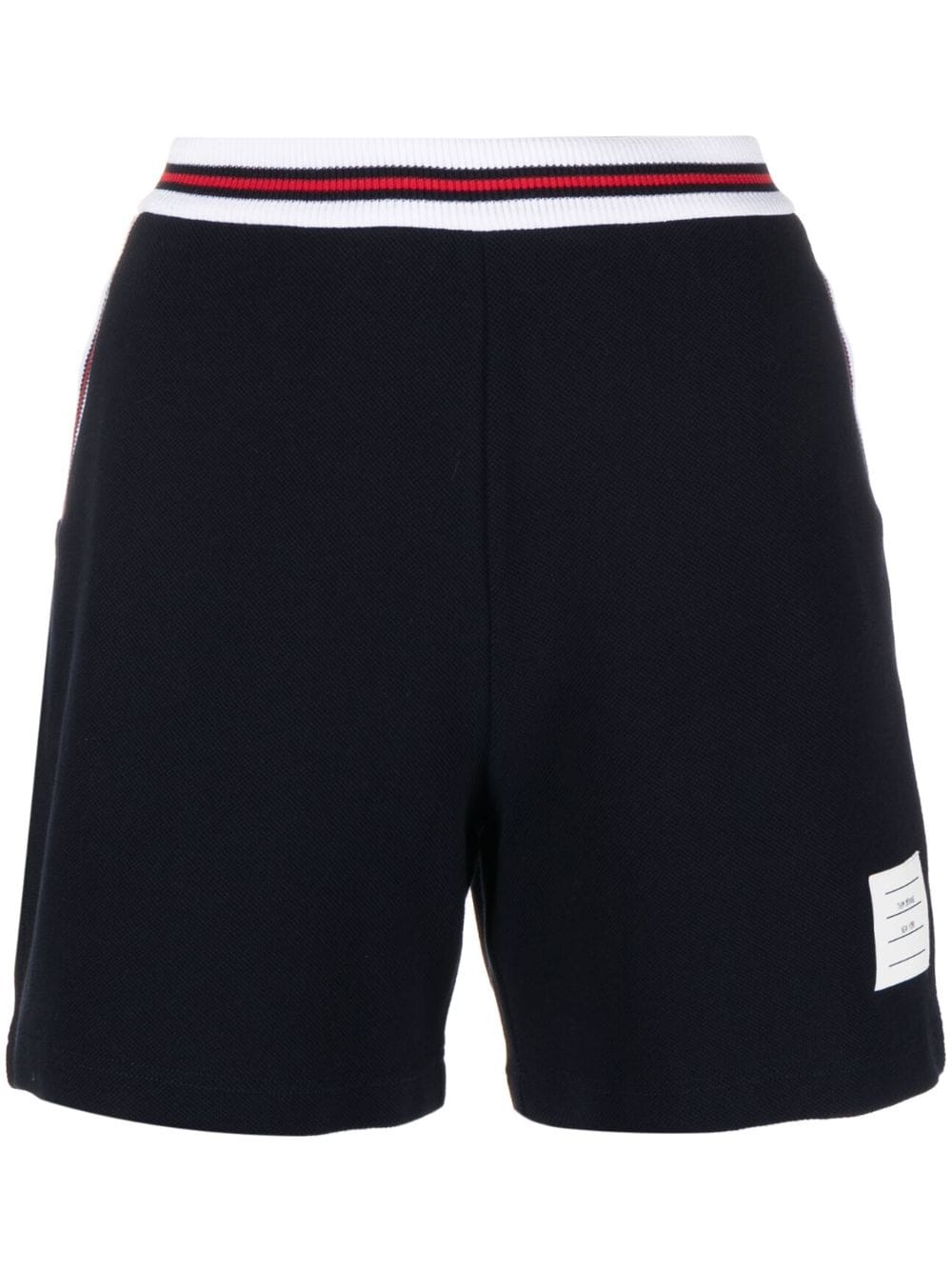 Thom Browne RWB-waist logo-patch shorts - Blue von Thom Browne