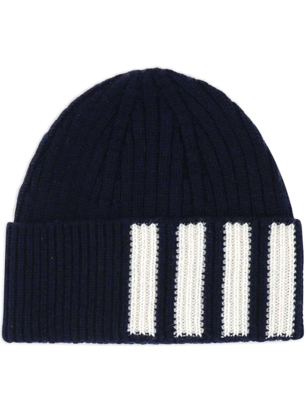 Thom Browne cashmere ribbed-knit beanie - Blue von Thom Browne