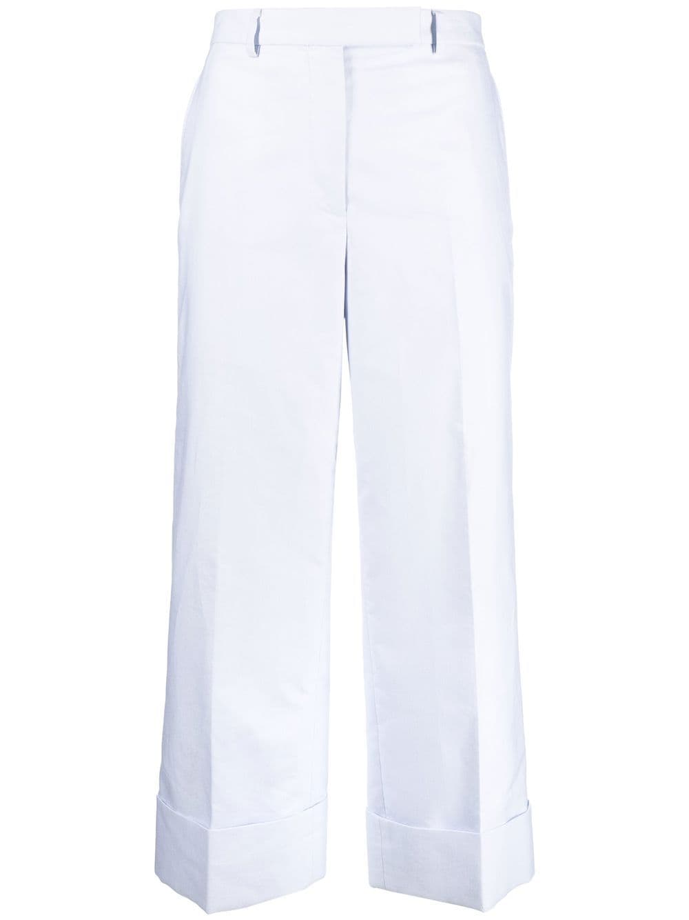 Thom Browne Sack tailored cotton cropped trousers - Blue von Thom Browne