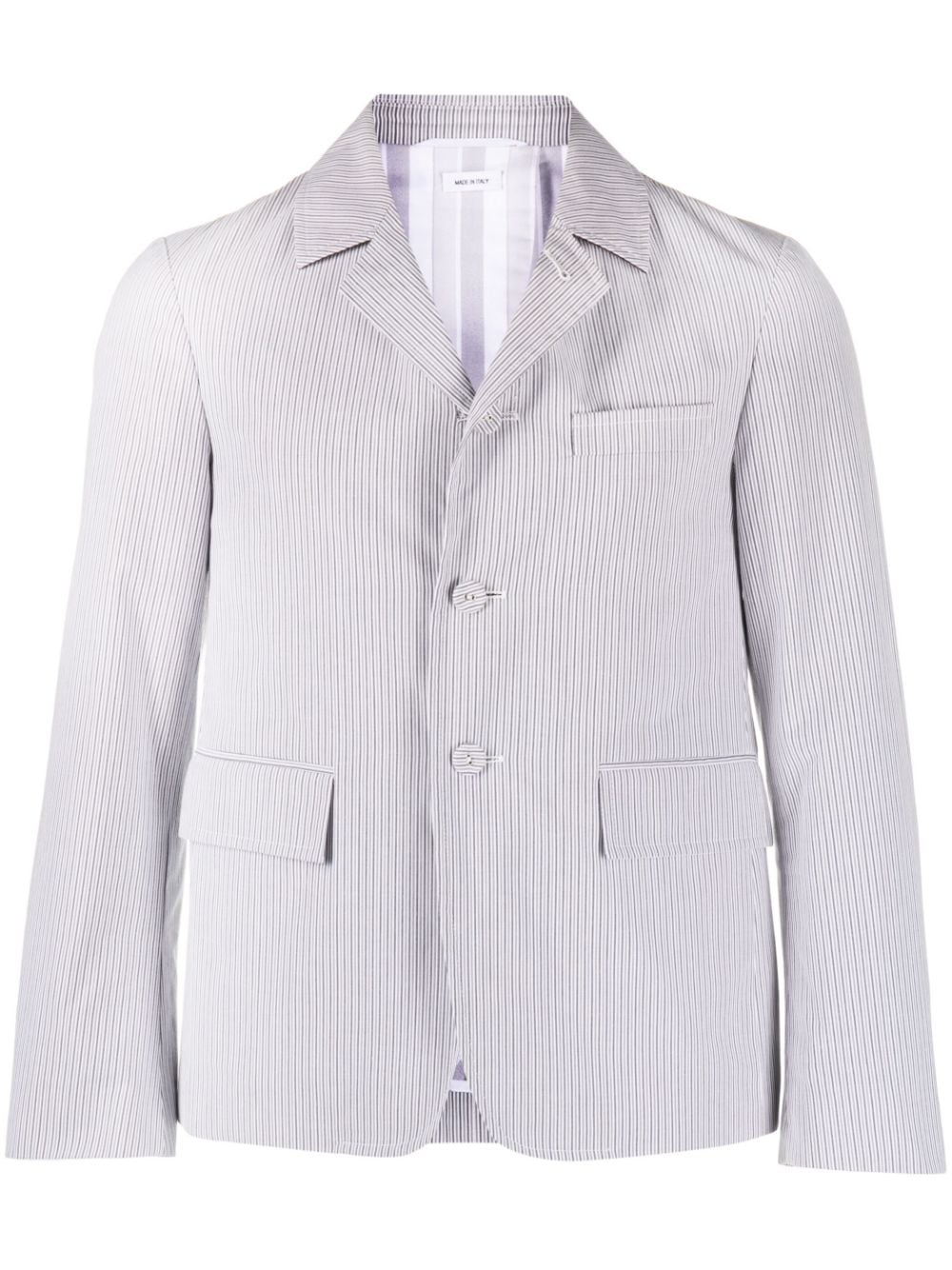 Thom Browne Unconstructed dobby weave blazer - Grey von Thom Browne