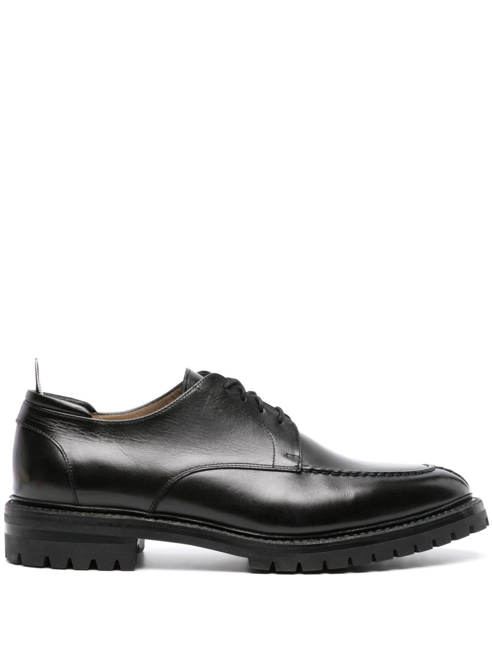 Thom Browne almond-toe leather derby shoes - Black von Thom Browne