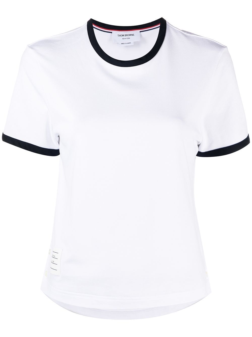 Thom Browne asymmetric hem short-sleeve T-shirt - White von Thom Browne