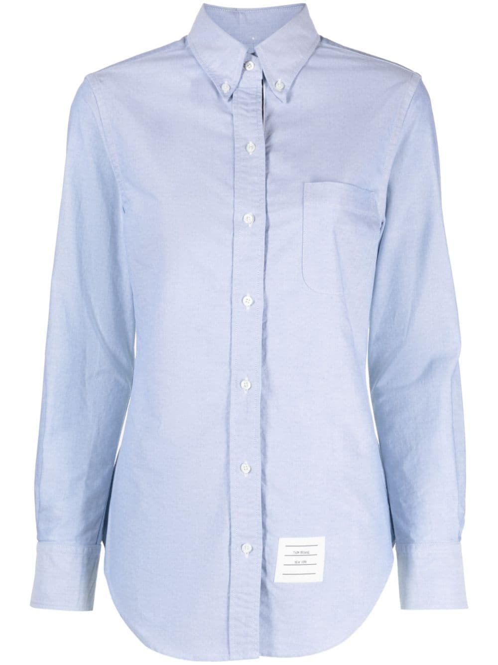 Thom Browne button-down cotton Oxford shirt - Blue von Thom Browne