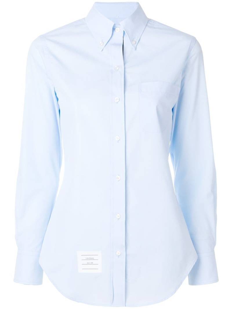 Thom Browne button-down slim-fit shirt - Blue von Thom Browne