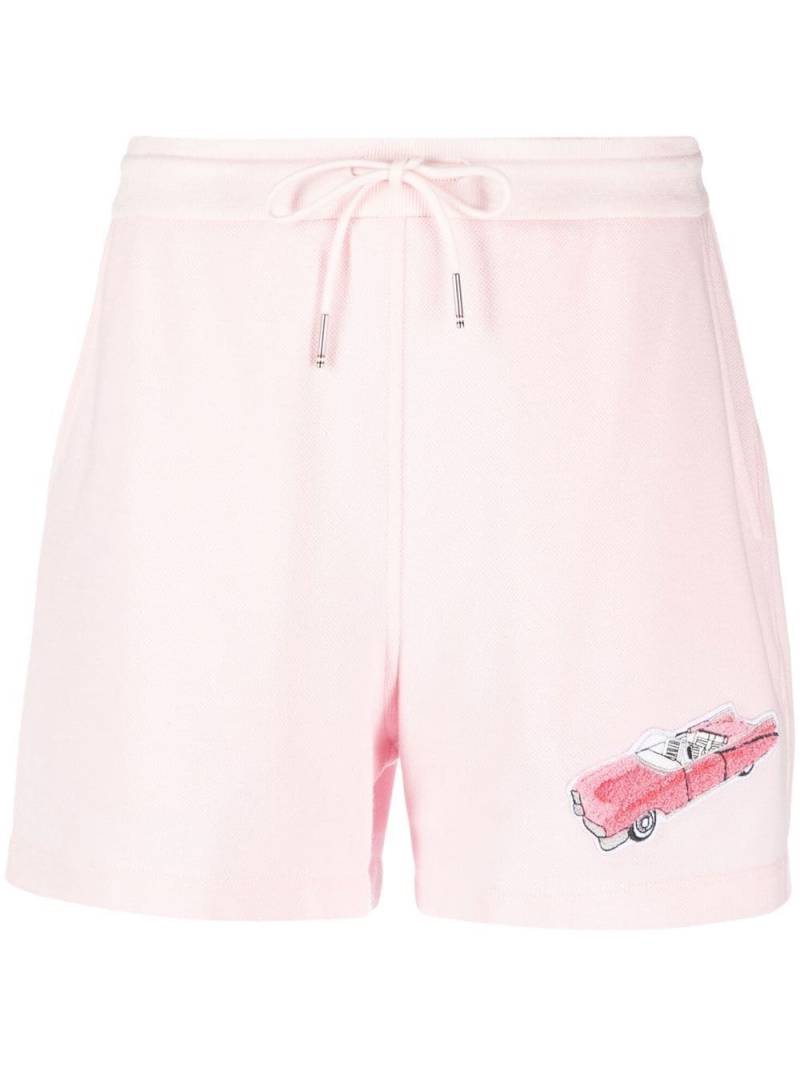 Thom Browne car-embroidered piqué shorts - Pink von Thom Browne
