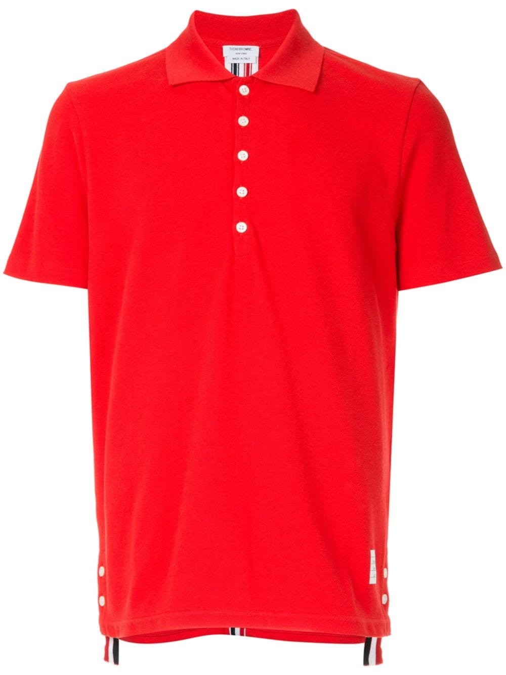 Thom Browne center-back stripe polo shirt - Red von Thom Browne