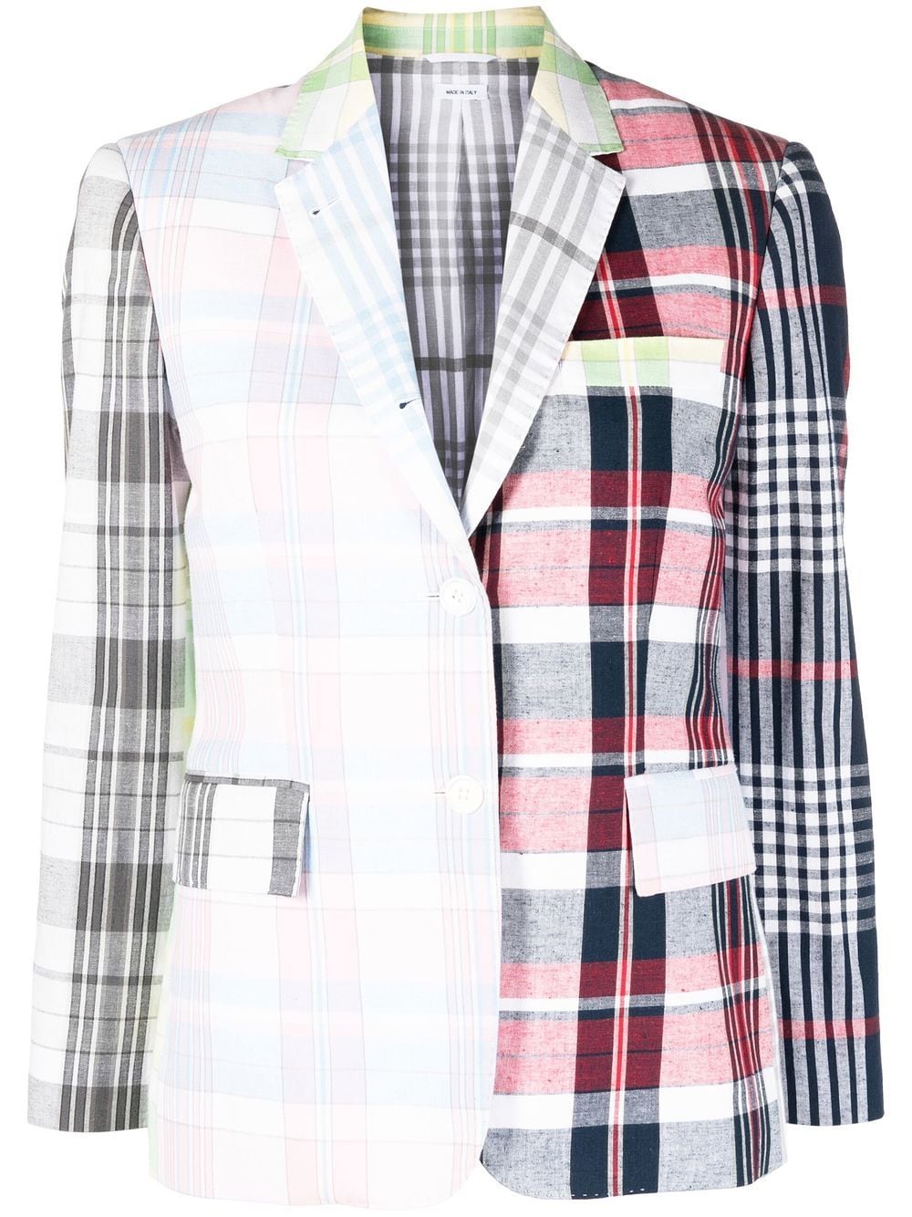 Thom Browne check-pattern cotton blazer - Pink von Thom Browne