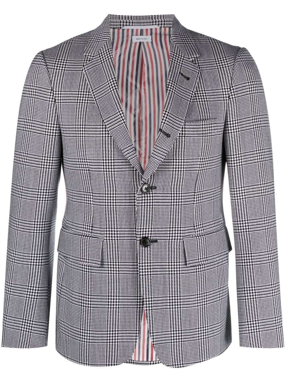 Thom Browne check-pattern single-breasted blazer - Black von Thom Browne